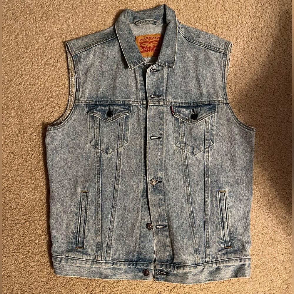 Vintage Levi denim vest size Large